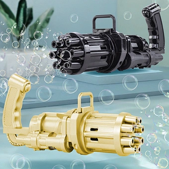Hole Automatic 69 Water Machine Toy Kids Gatling Soap Wholesale Electric Rocket Boom 2022 Hot Sale Children Burbujas Bubble Gun