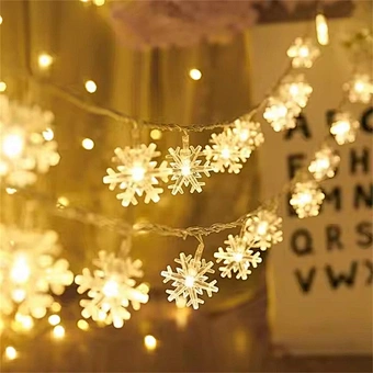 Snowflake String Lights Christmas Tree Fairy Garlands Curtain light Outdoor for Xmas Party New Year's Decor