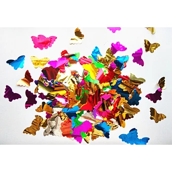 gold silver bulk color shape flame proof Eco friendly colorful paper metallic confetti butterfly for wedding party decoration