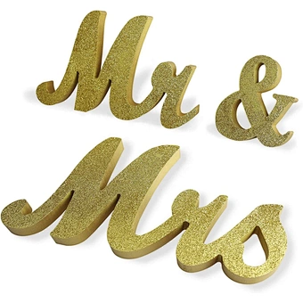 Table Prop Wooden Alphabet Letter Large Sign Miss Anniversary Party Valentine's Day Decor Creative Mr & Mrs Wedding Decoration