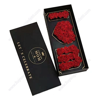 Set Decorative Flowers Preserved Rose In Acrylic Box I Love Mom Wholesale Wedding Supplies Mothers Day Gift