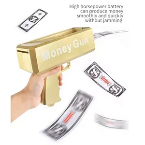 Wholesale Gold Money Gun Make Cash Money Rain de dinero Gun Toy Shot Spray Real Golden Money Toy Gun for Party Custom Logo
