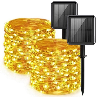 LED Outdoor Solar String Lights 5M/10M/20M Fairy Christmas Party Decorative Light Garland Solar Garden Waterproof