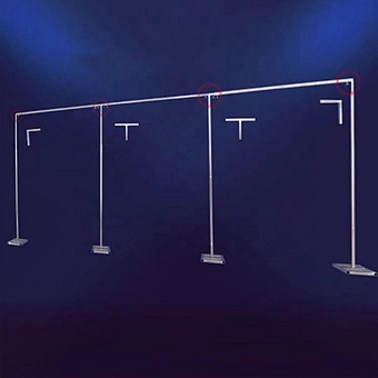 Backdrop Stand Frame Arch Photo Booth Pipe Drape Wedding Ceremony Photography Diy Adjustable Metal Kit Weighted Steel Base Heavy