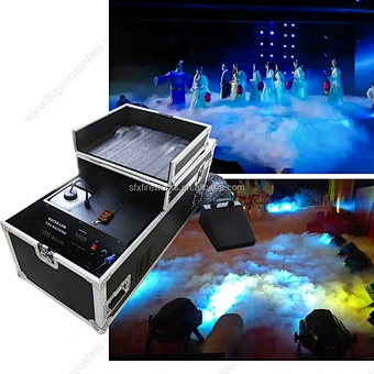 Dry Ice Water Base Dj Wedding Stage 3000w Smoke Sfx 2000w Effect Professional Mist Ground Smog Concert Low Lying Fog Machine
