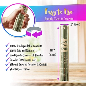 100% Biodegradable Tissue Safe Revealations Pink Gender Reveal Party Supplies Confetti Popper Powder Smoke Cannon