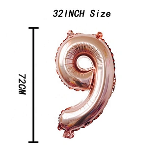 16 32 40 Inch Digital Happy Birthday Foil Balloons Air Number Balloon Figures Birthday Wedding Baby Shower Party Decorations