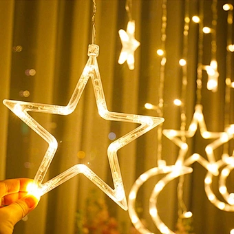 Moon and Star Ramadan Moubarak Eid Home Decorations Lighting Ramadan Led Lights