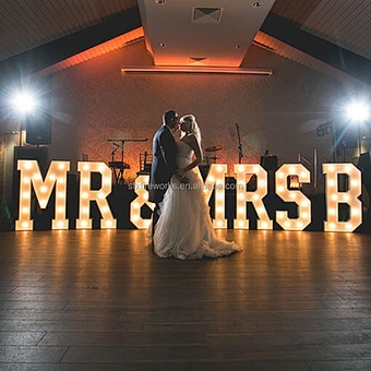 2023 neon marquee letters wedding supplies decoration for event wedding stage backdrop