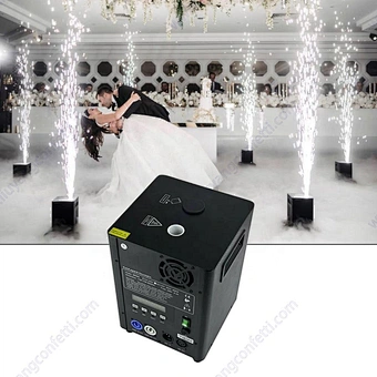 Titanium Powder Wireless Fireworks Fountain Sparkler Remote Dmx Control 600w Mini Cold Spark Machine For Wedding Stage