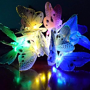 Changing Multi Color Decoration Path Lawn Outdoor Dragonfly Solar Garden Led Lights Artificial Butterfly