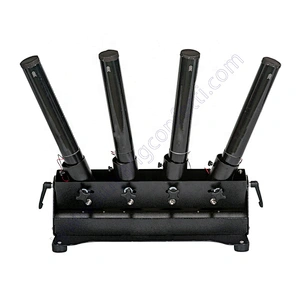 Four shots Electric Launcher Cannon Co2 Dmx Electric Paper Rainbow Stage fx dj Streamer Wedding Party Confetti Machine
