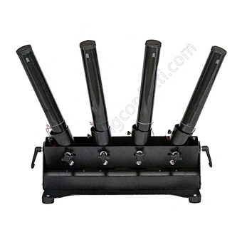 Four shots Electric Launcher Cannon Co2 Dmx Electric Paper Rainbow Stage fx dj Streamer Wedding Party Confetti Machine
