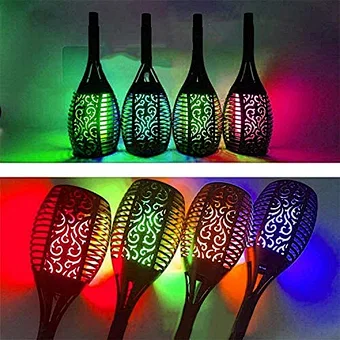 7 Changing Color Solar Outdoor Light Torch Christmas Landscape Decoration Garden Driveway Lawn Flickering Dancing Flame Lighting