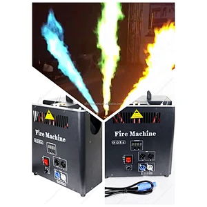 DMX 512 triple way flame machine color spray thrower fire flame projector for concert stage disco Dj