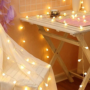 2M 5M 10M Cherry Balls LED Fairy String Lights Battery USB 220V 110V Operated Wedding Christmas Outdoor Room Garland Decoration