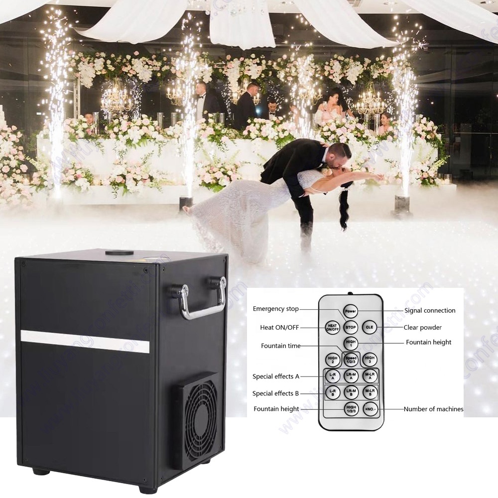 Event Concert Dj Cold Spark Machine 750W Stage Effect Sparkula Machine Fountain Cold Sparkler Firework Machine For Wedding Party