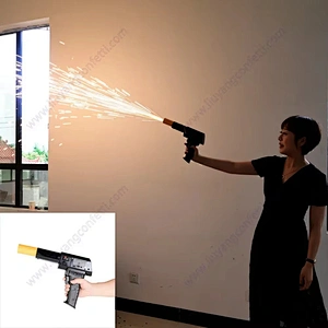Hand Hold Cold Pyro Gun for Cold Spark Fountain Fireworks Handheld Mini Spark Shooter Stage Fireworks Firing System for Wedding