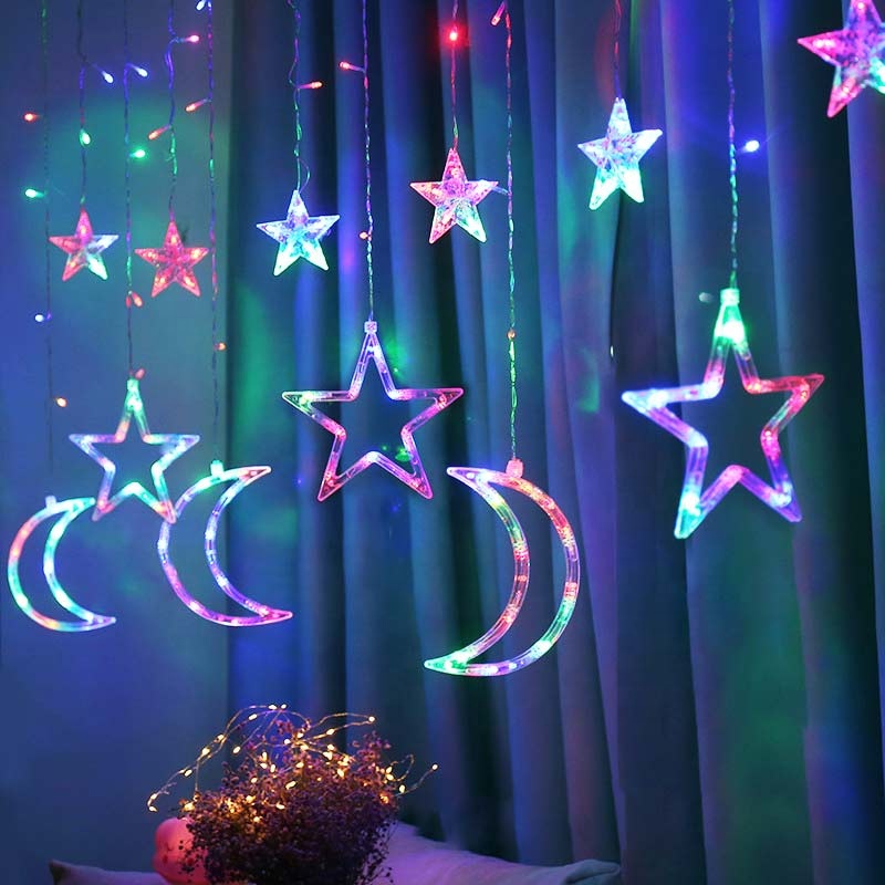 Moon and Star Ramadan Moubarak Eid Home Decorations Lighting Ramadan Led Lights