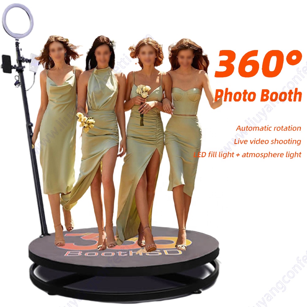Platform Automatic Machine Accessories Enclosure Backdrop Degree Light Accessoire Led Spin Photobooth Video 360 Photo Booth