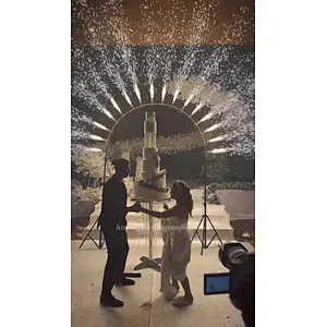 remote control cold pyro fountain fireworks spark firing machine semicircle arch shape  For Wedding Stage party decoration