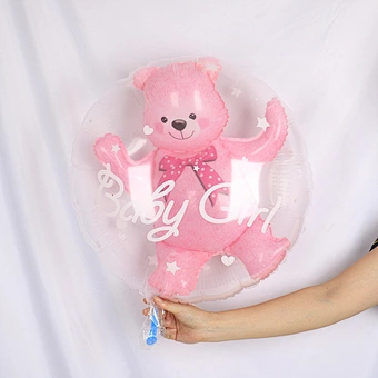 1 Set Boy Or Girl Balloon Gender Reveal Baby bear Ballon Home Birthday Party Decoration Gender Reveal