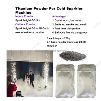 Composite Ti Powder 200G Titanium Metal Granules Cold Pyro Fireworks Powder MSDS Cold Spark Machine Powder for Sparkler Machine