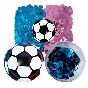 Wholesale Baby gender reveal exploding golf ball soccer base football Pink and Blue Set for boy or girl gender reveal Party