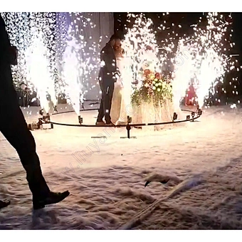 Firework Machine Spark Fountain Cold Pyrotechnic Effect Wedding Event Show Sparkler Firecracker 360 Firing System Indoor Remote