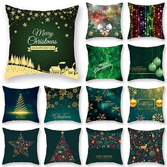 Home Christmas Pillow Cases 40*40 45*45 Christmas Throw Pillow Decorations Throw Pillow Covers