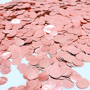 Circle Dot Mylar Wedding Bridal Engagement Birthday Party Decoration Glitter Round Table Foil Metallic Rose Gold Confetti