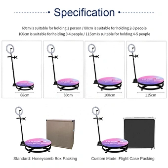 360 Photo Booth Wireless Automatic Rotating Selfie Wedding Photobooth Intelligent Operation Slow Motion Machine Video Camera