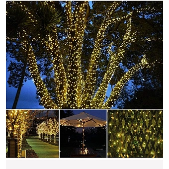 Solar Christmas Outdoor Waterproof Garden String Lights 72FT 200 LED 8 Modes Fairy Lights for Xmas Yard Porch Camping Decoration