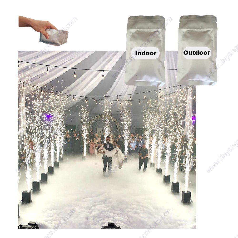 Sparks Powder 600w Battery Flame Sparkuler Wedding Titanium Special Effects Composite Pyro Fountain Cold Spark Machine