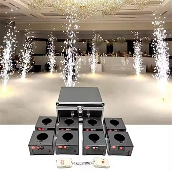 8 cues wedding cold pyro fireworks machine, Cold spark fountain firework machine stage, Indoor fireworks cold spark machine
