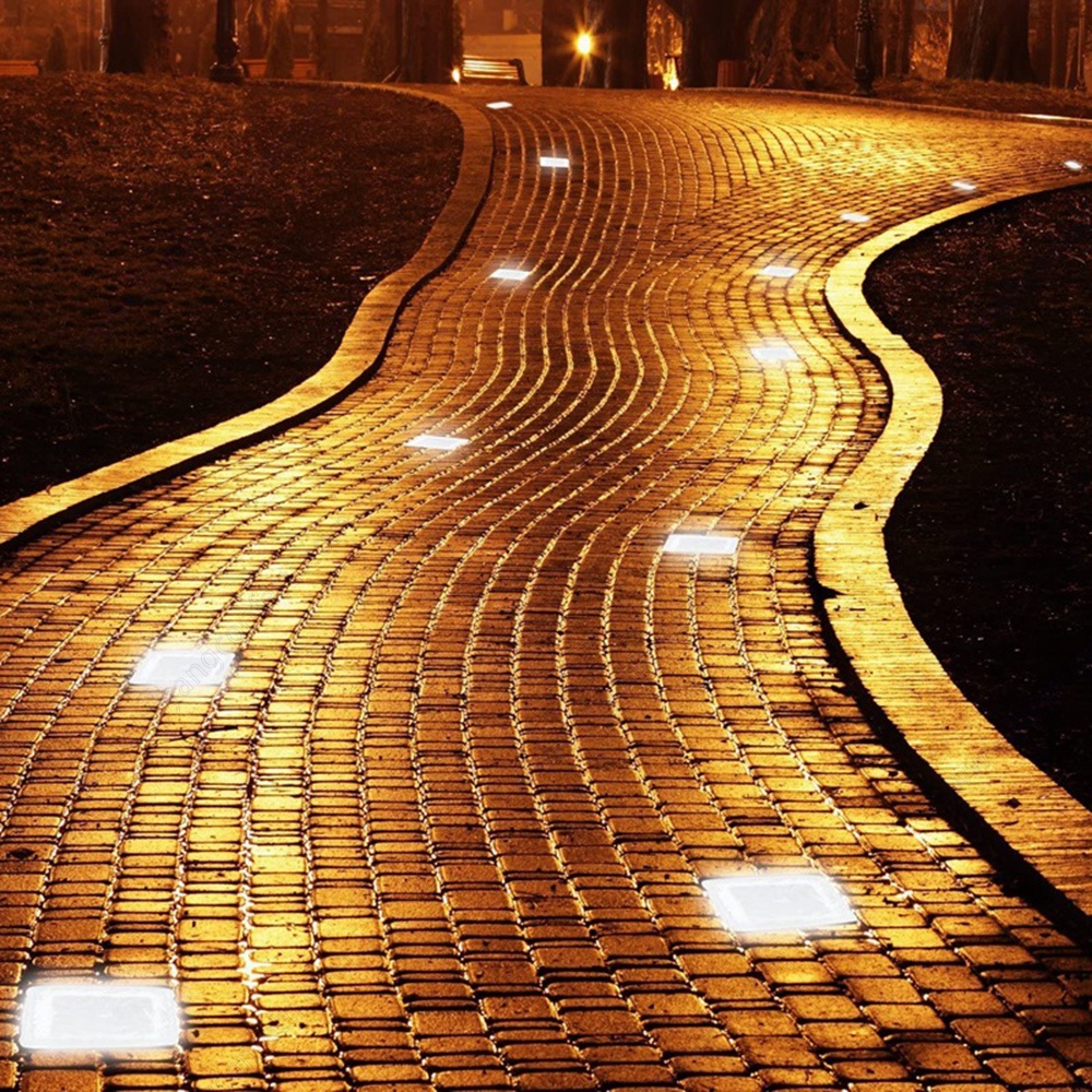 Solar Paver Set Lights Belgard Block Icle Outdoor Cube Led Garden Glass Rock Accent Cool White Path Brick Landscape Lighting