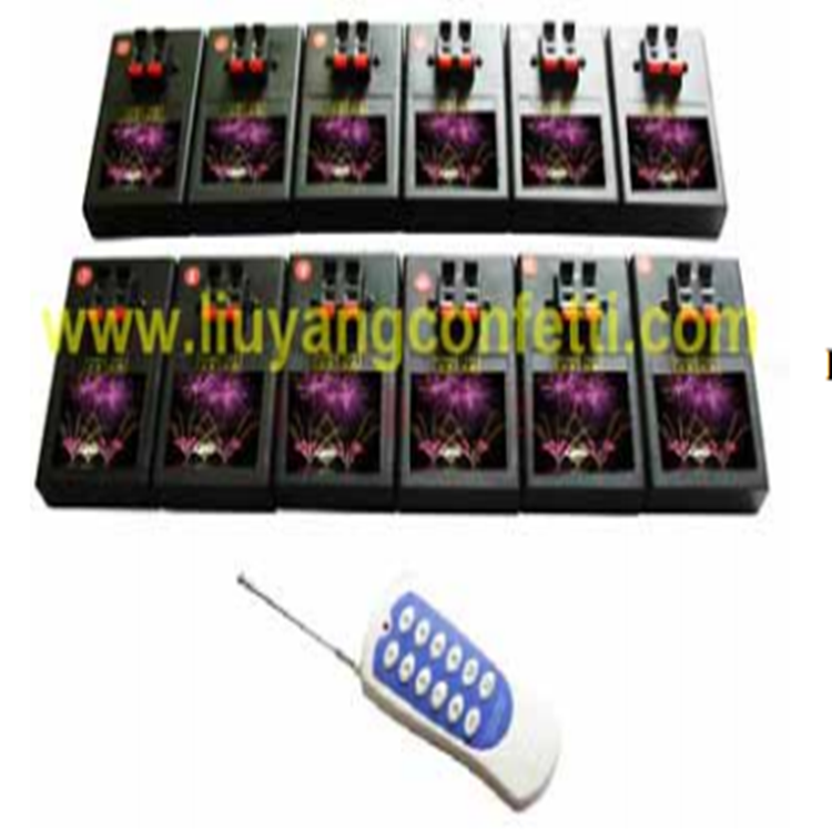 firing system 12 x 2 = 24 cues, 12 position one remote controller