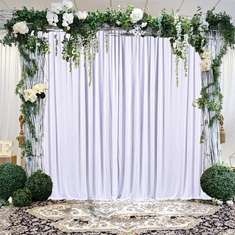 Backdrop Stand Frame Arch Photo Booth Pipe Drape Wedding Ceremony Photography Diy Adjustable Metal Kit Weighted Steel Base Heavy