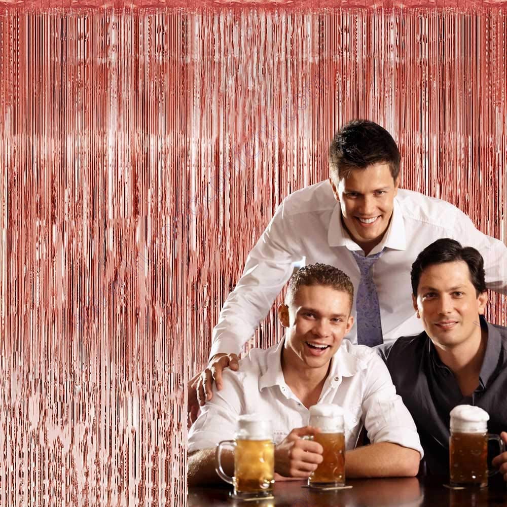 Photography Background Booth Prop Decoration Party Photo Backdrop Wedding Decor Rose Gold Metallic Tinsel Foil Fringe Curtain