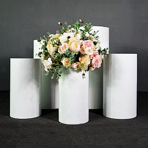Bridal Wedding Decoration Cylinder Baby Shower Party Decorative Display Rack Cake Flower Dessert Stand Table Decor