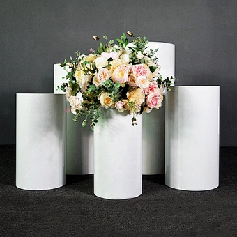 Bridal Wedding Decoration Cylinder Baby Shower Party Decorative Display Rack Cake Flower Dessert Stand Table Decor