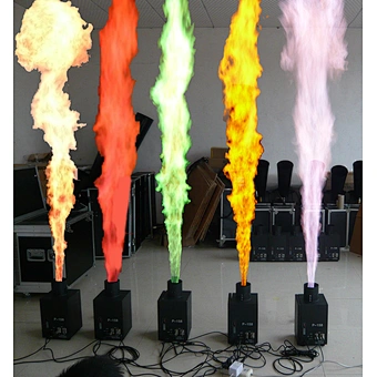 Artificial Fire Party Equipment Lighting Dmx 512 Machine Color Spray Thrower Mini Flame Projector For Concert Stage Disco Dj