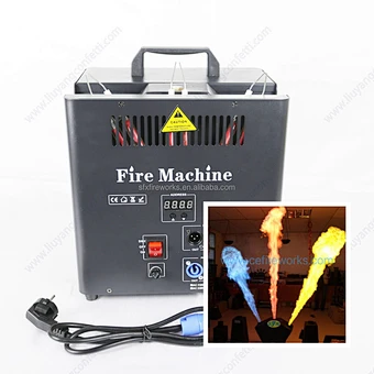 DMX 512 triple way flame machine color spray thrower fire flame projector for concert stage disco Dj