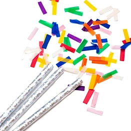 Biodegradable mix color Tissue Confetti Wands Confetti Flick Stick confetti stick for wedding stage concept party festival shows