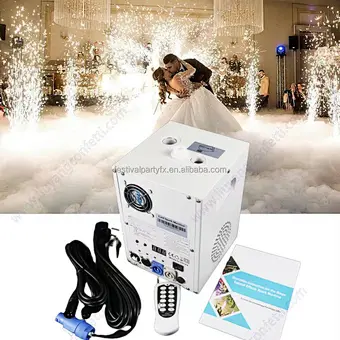 600w Mini Titanium Powder Set Battery 750w Cold Fireworks Wireless Dmx Control 650w Spark Fountain Machine For Wedding Stage Dj