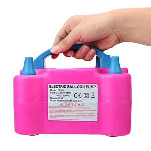 Electric Dual Nozzle Air Blower Pink Kit Inflator Toy Machine Birthday Party Decoration Professional Automatic Balloon Pump