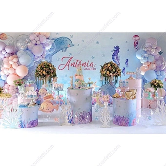 Custom Exhibition Events Birthday Party Circle Tension Polyester Fabric Design Round Stand Wedding Decoration Backdrop