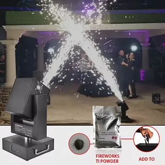 Cold Spark Machine 750w Dmx Remote Control Safe Sparking Fireworks Machine Remote Control Moving head Sparkler for Wedding Event