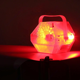 Electric Automatic Plastic Bubble Blower Machine Special Effect Remote Stage Light Mini Portable Led For Wedding Party Festival
