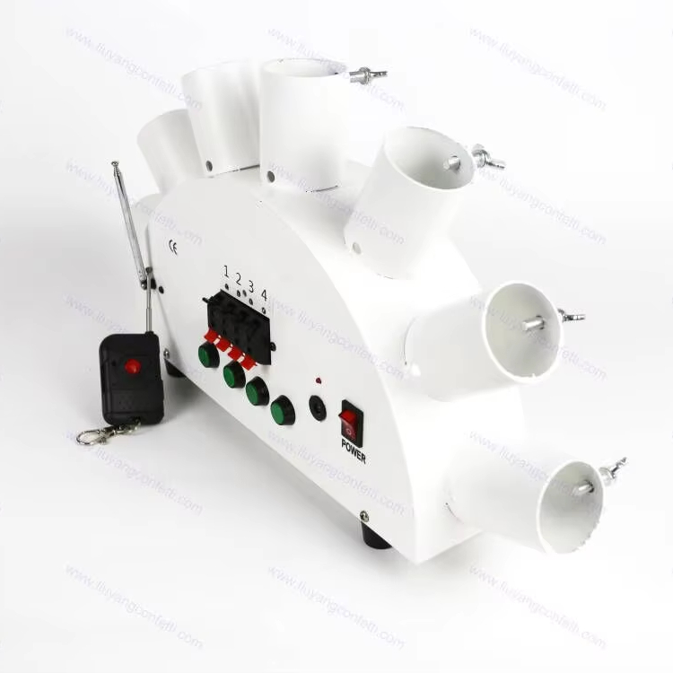 Indoor Pyrotechnic Cold Pyro Fountain Fireworks Firing System For Wedding Stage fan shape 7 shots